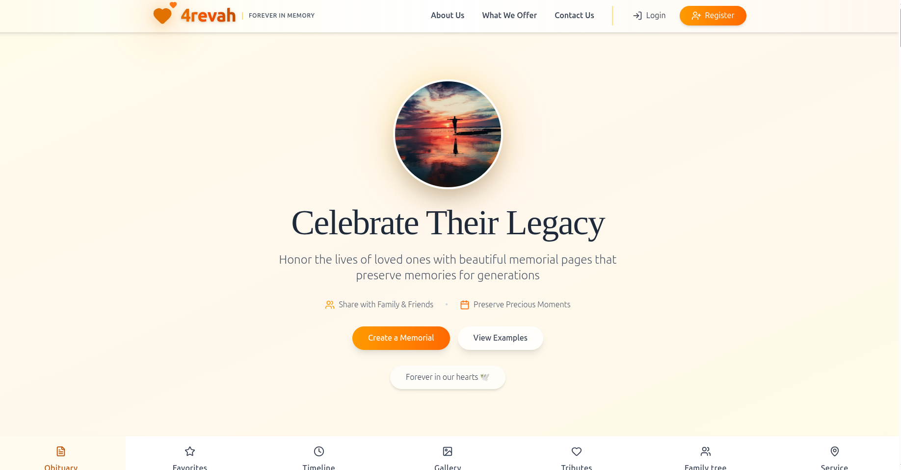 4revah Memorial Platform